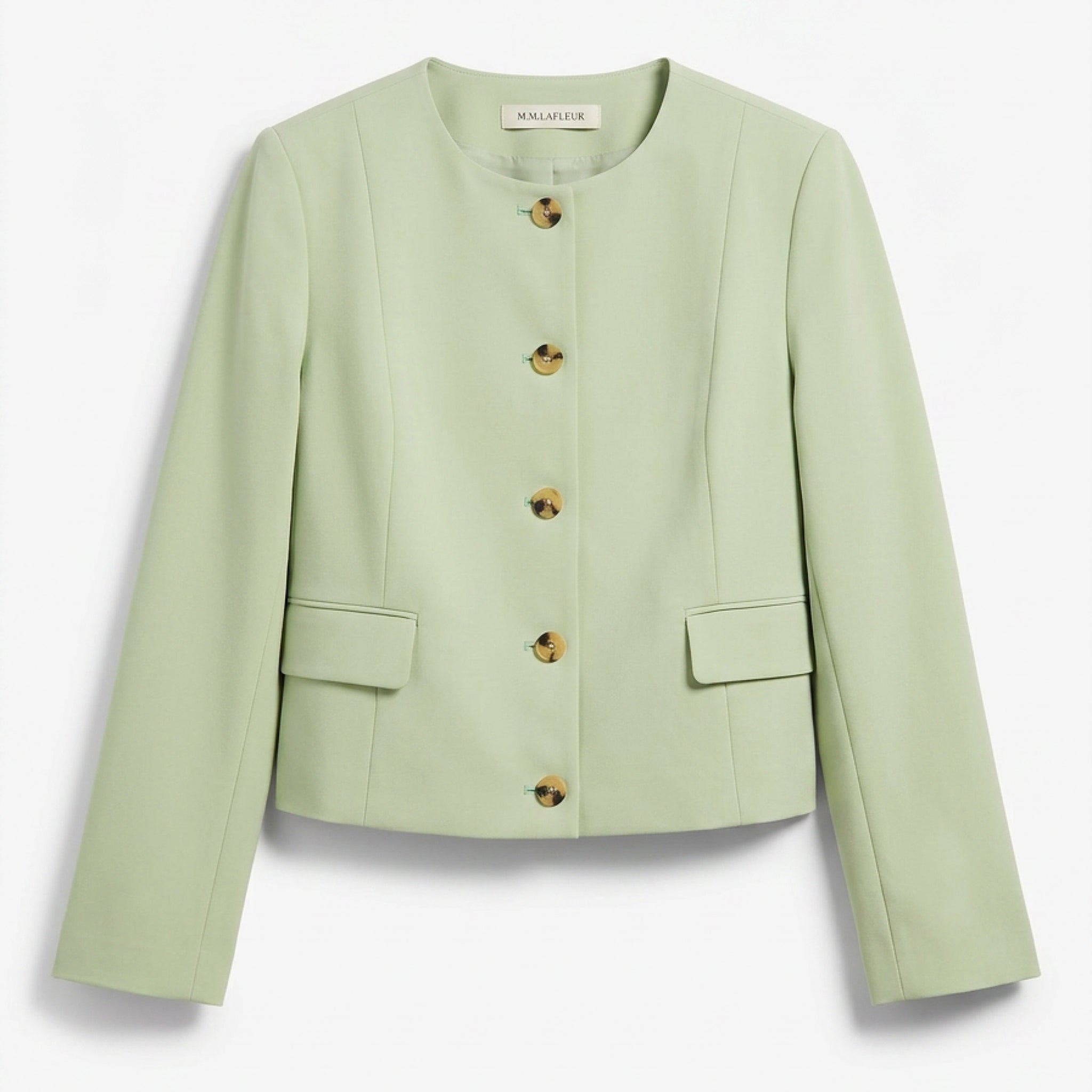 Aniya Crop Jacket - OrigamiTech :: Celadon – M.M.LaFleur