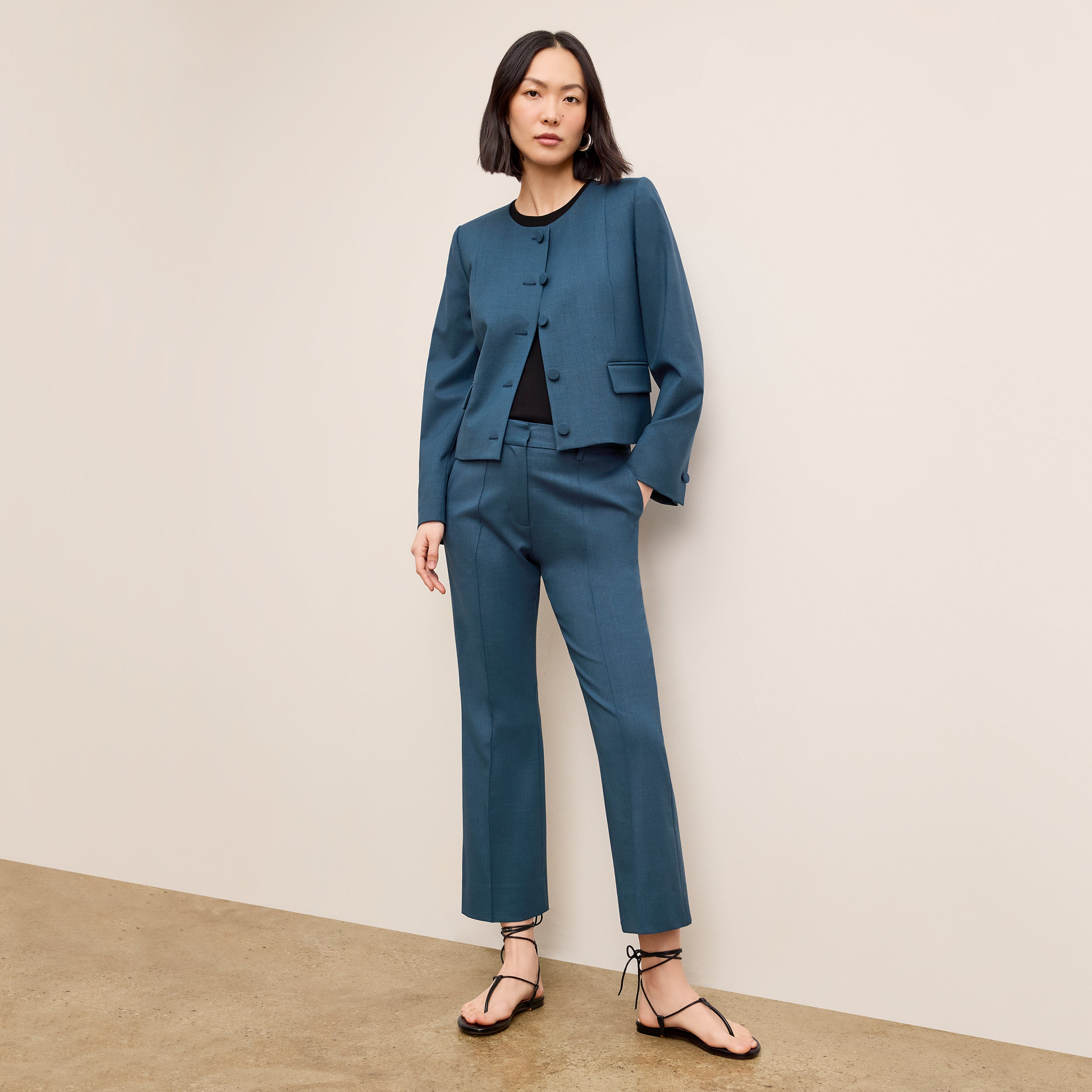 Tessa Trousers (Blue Checkered)