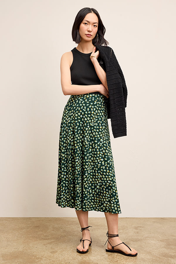 Ara Midi Skirt - Light Printed Jersey :: Kaleidoscope Print – M.M. Ara Midi Skirt - Light Printed Jersey :: Kaleidoscope Print – M.M.