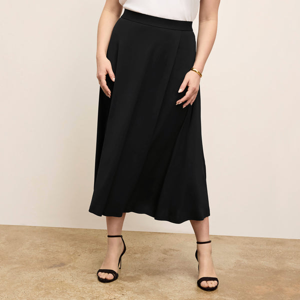 Ara Midi Skirt - Light Jersey :: Black – M.M.LaFleur