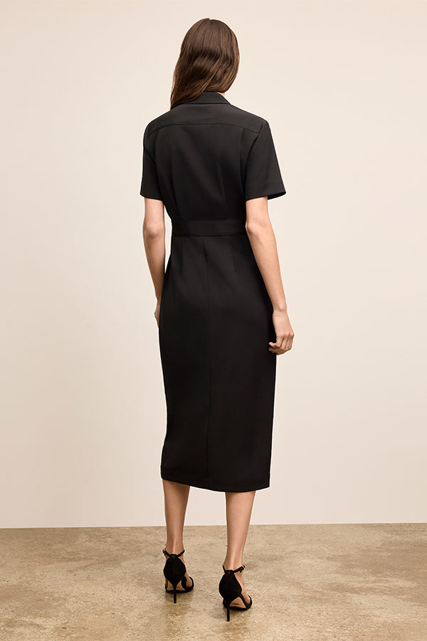 Arlette Wrap Dress - Air Twill :: Black – M.M.LaFleur