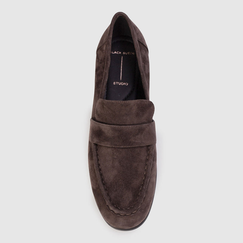 Black Suede Studio Arrow Loafer