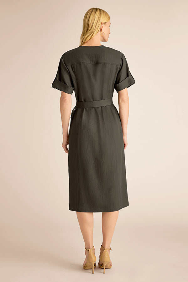 Artemis Safari Dress - Everyday Twill :: Anchor, 0
