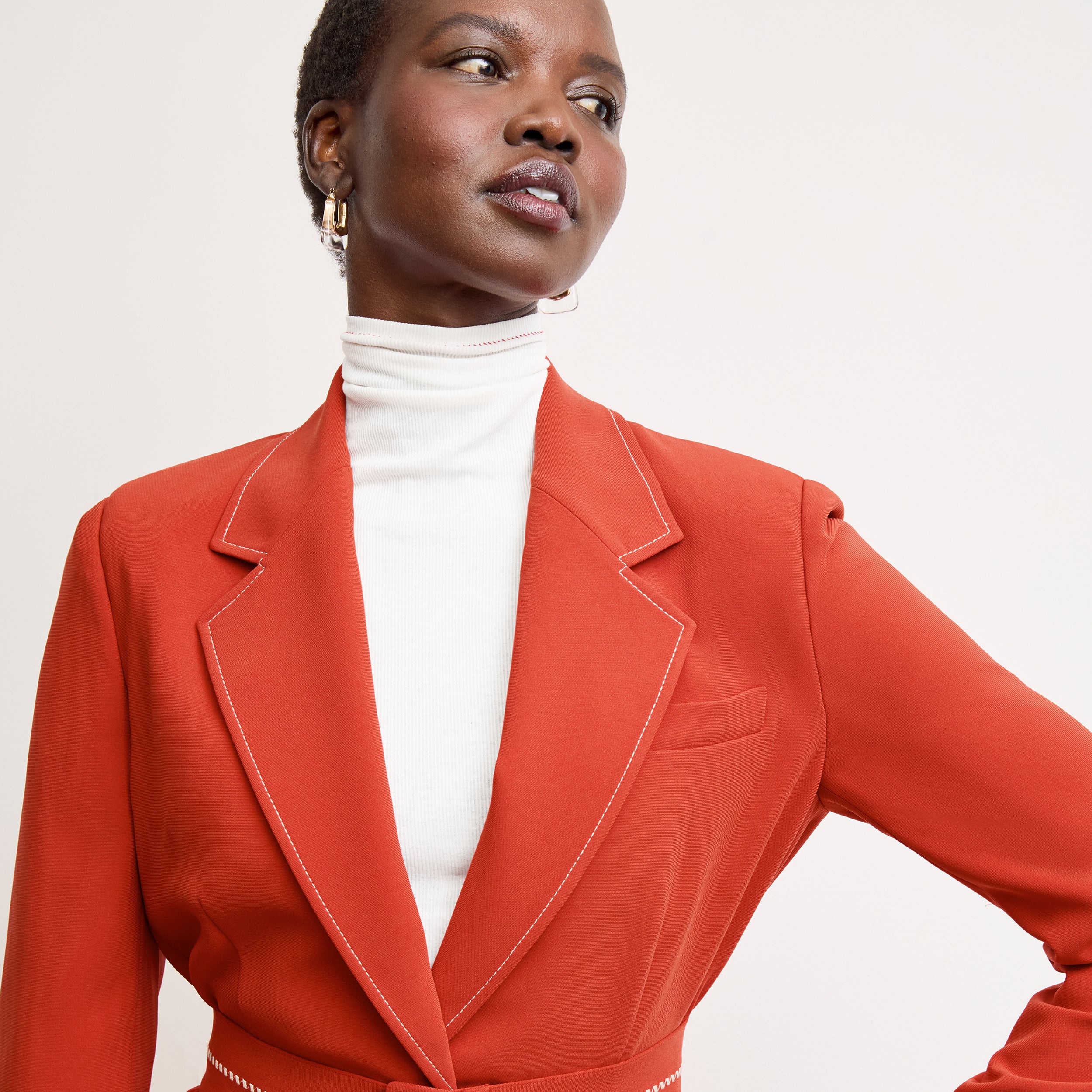 Soma Tailored Jacket - Everyday Crepe with Topstitch :: Oxford main image 0