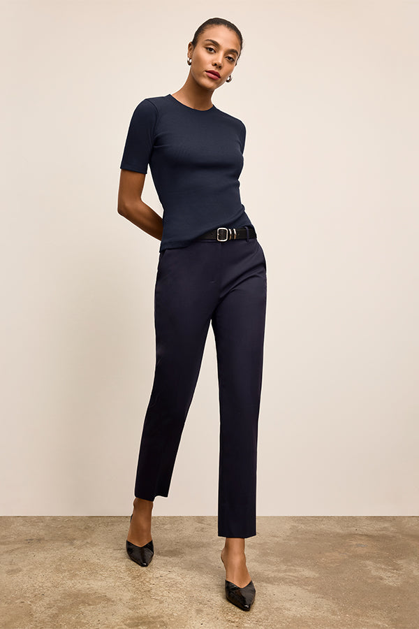 Nala Top - Ribbed Pima Modal :: Dark Navy – M.M.LaFleur