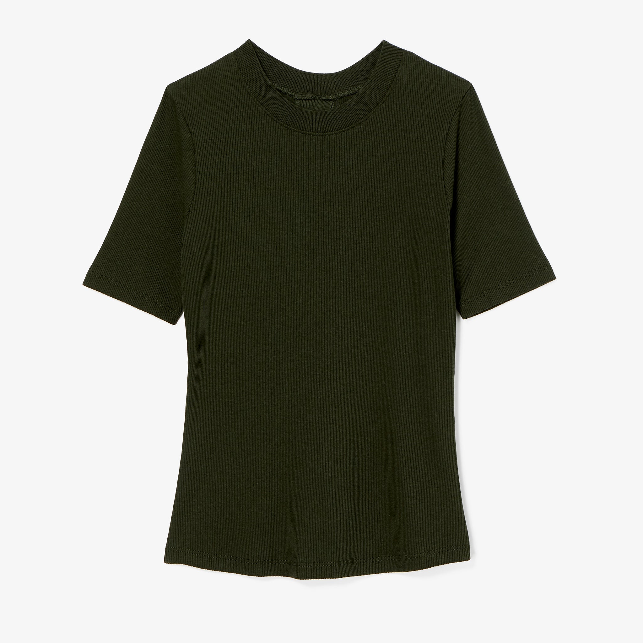 Black t-shirt on a white background