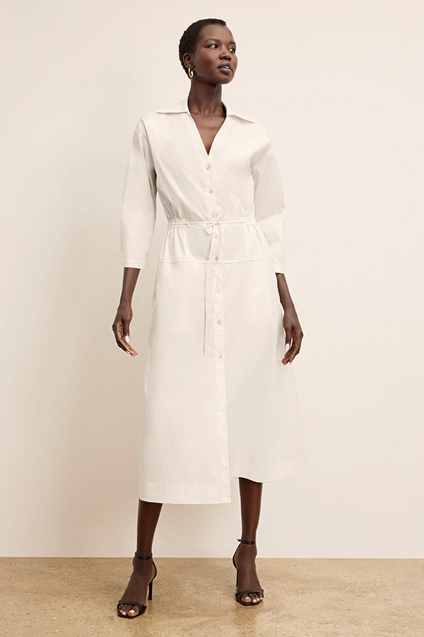 M.M.LaFleur Women's Boden Al Fresco Dress - Cotton Poplin - Eggshell M.M.LaFleur Women's Boden Al Fresco Dress - Cotton Poplin - Eggshell