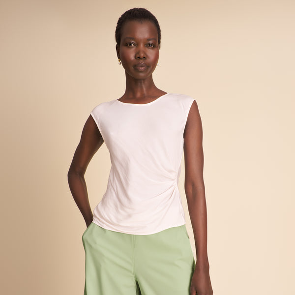 Brooke Definition Top - Eco Drape :: Ivory – M.M.LaFleur