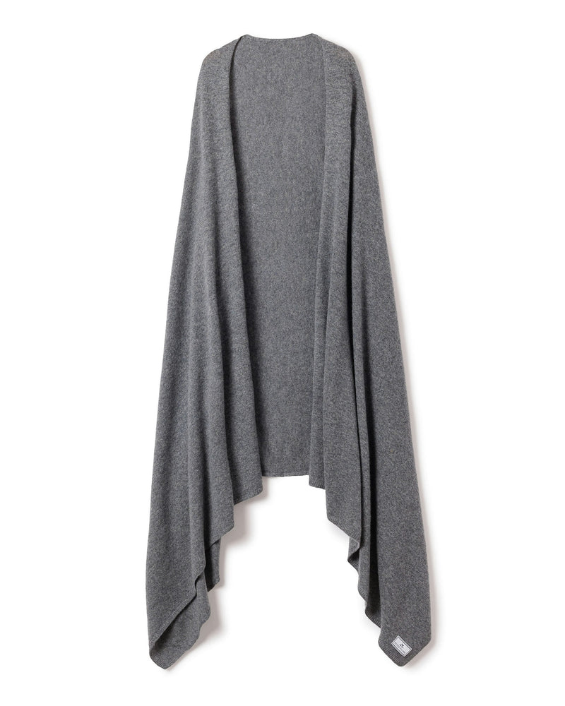 Petite Plume Cashmere Wrap in Dark Heather Grey