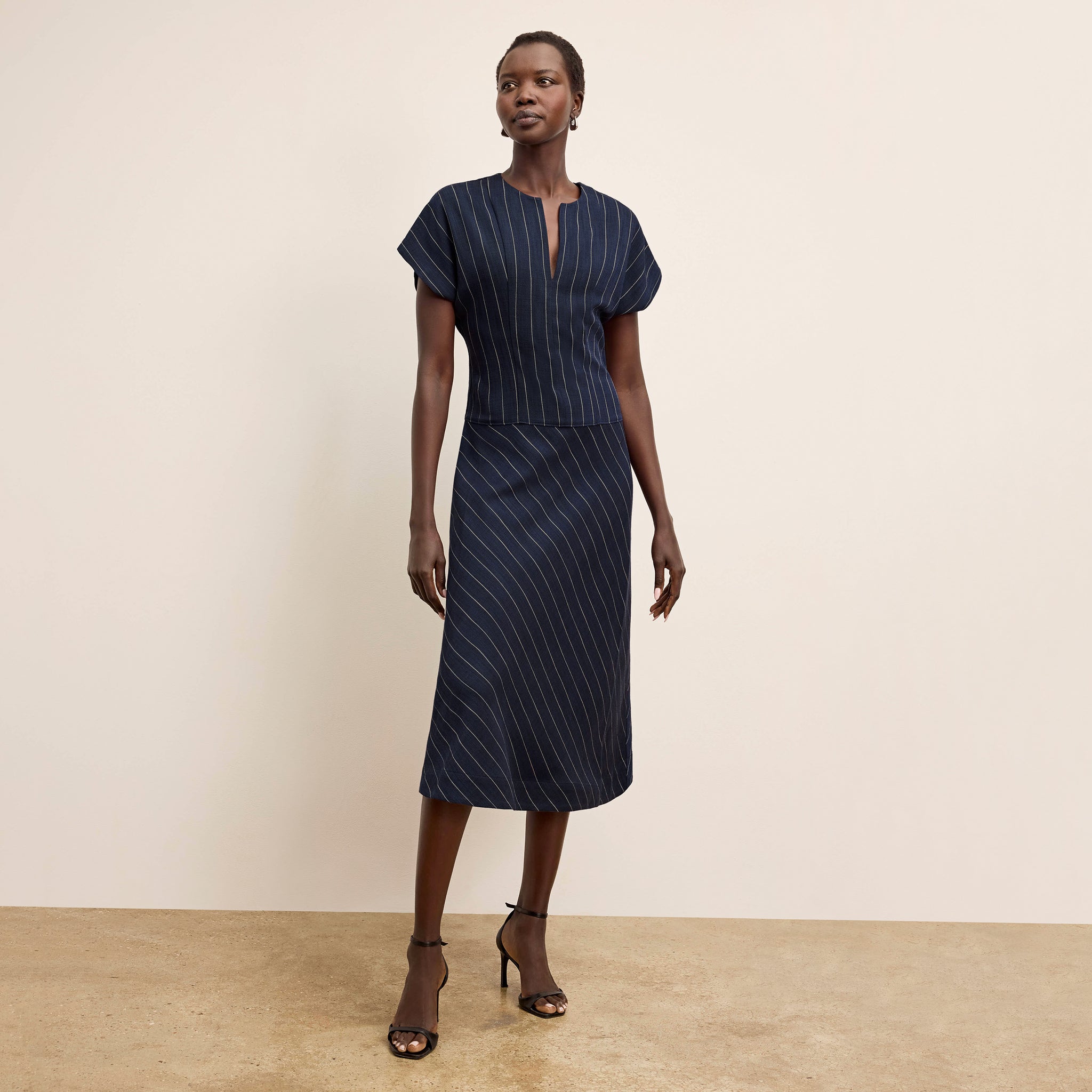 M.M.LaFleur Cereah Dress in Navy/Ivory at Nordstrom, Size 00 M.M.LaFleur Cereah Dress in Navy/Ivory at Nordstrom, Size 00