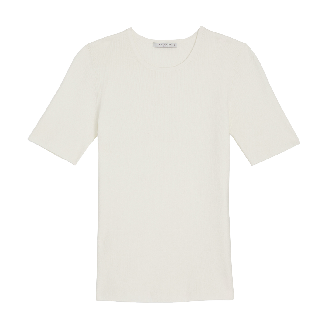 Packshot image of the choe top in ivory