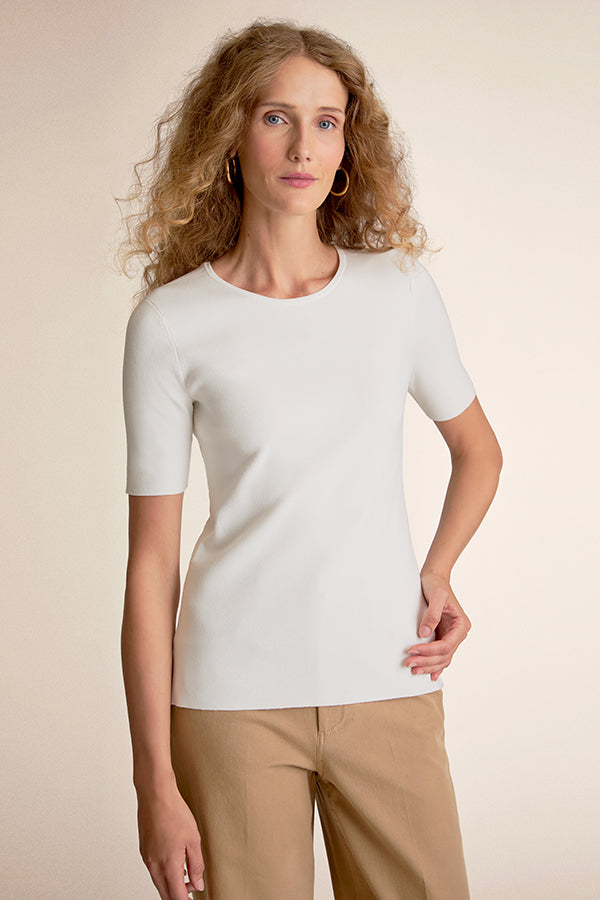 Peggy Top - 365 Stretch Knit :: Ivory – M.M.LaFleur