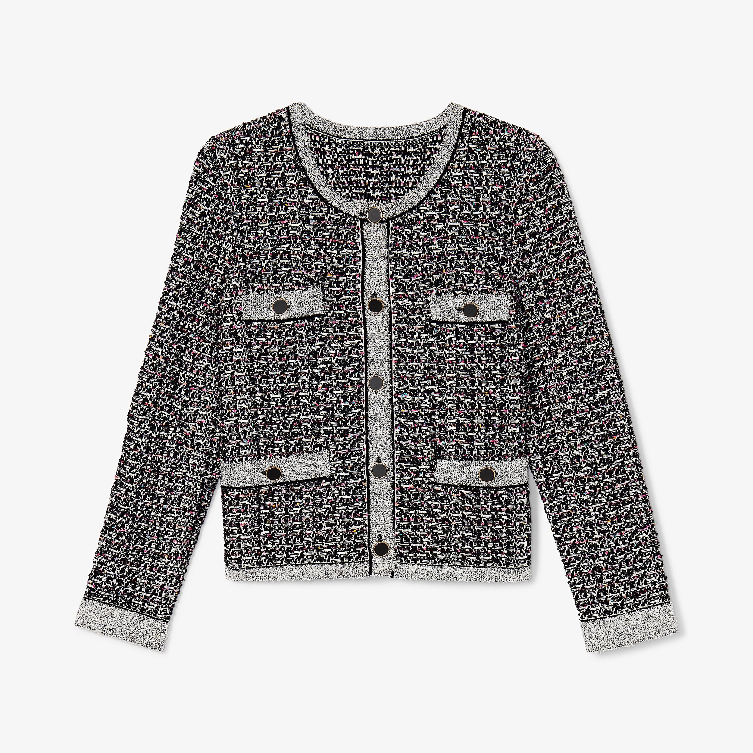 Evangeline Lady Jardigan - Boucle Stripe :: Ivory