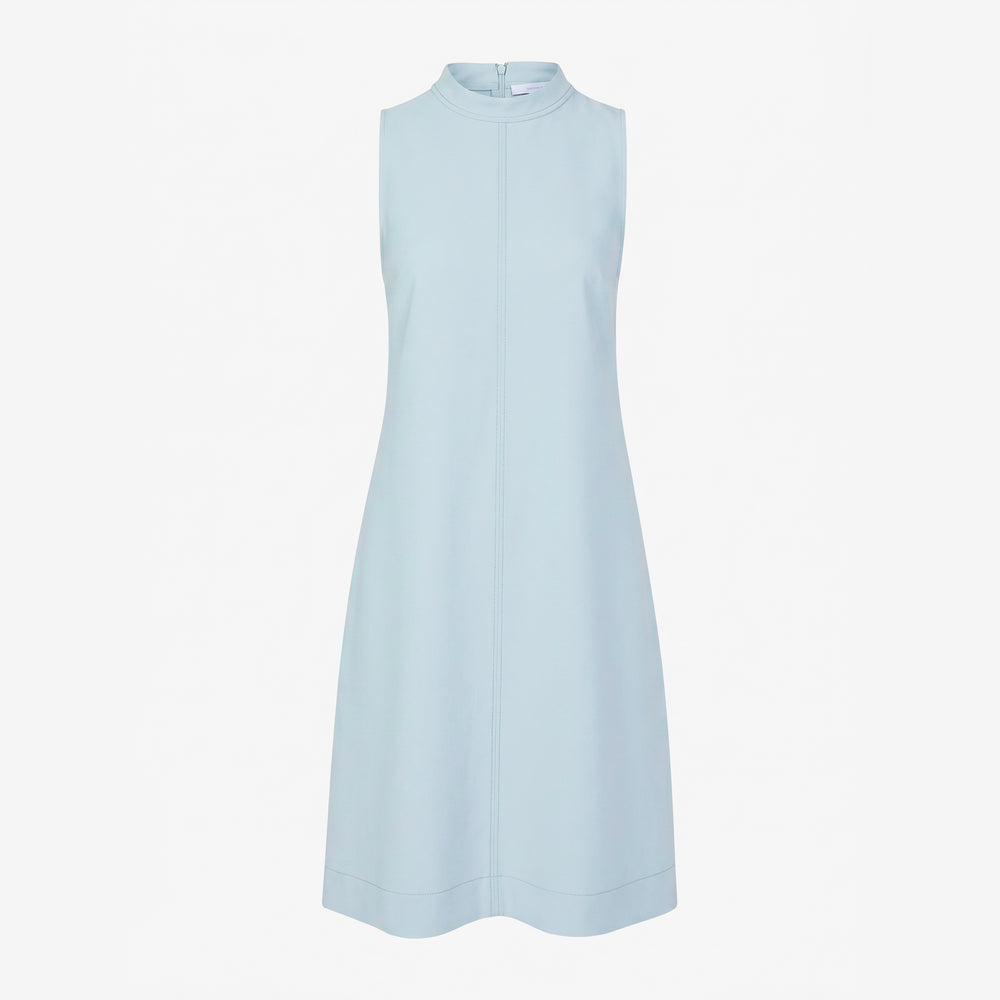 Light blue sleeveless dress on a white background