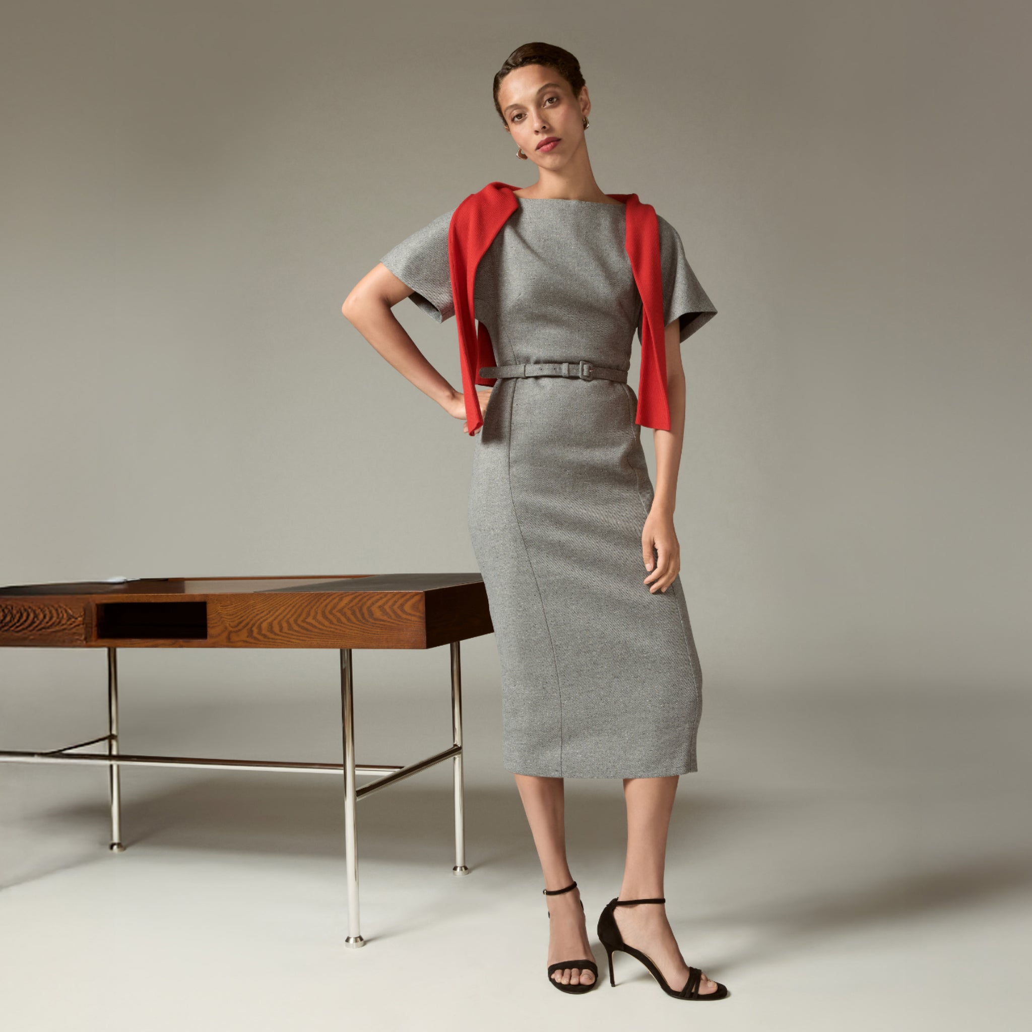 M.M.LaFleur Meredith Slub Tweed Dress - Gray Multi M.M.LaFleur Meredith Slub Tweed Dress - Gray Multi