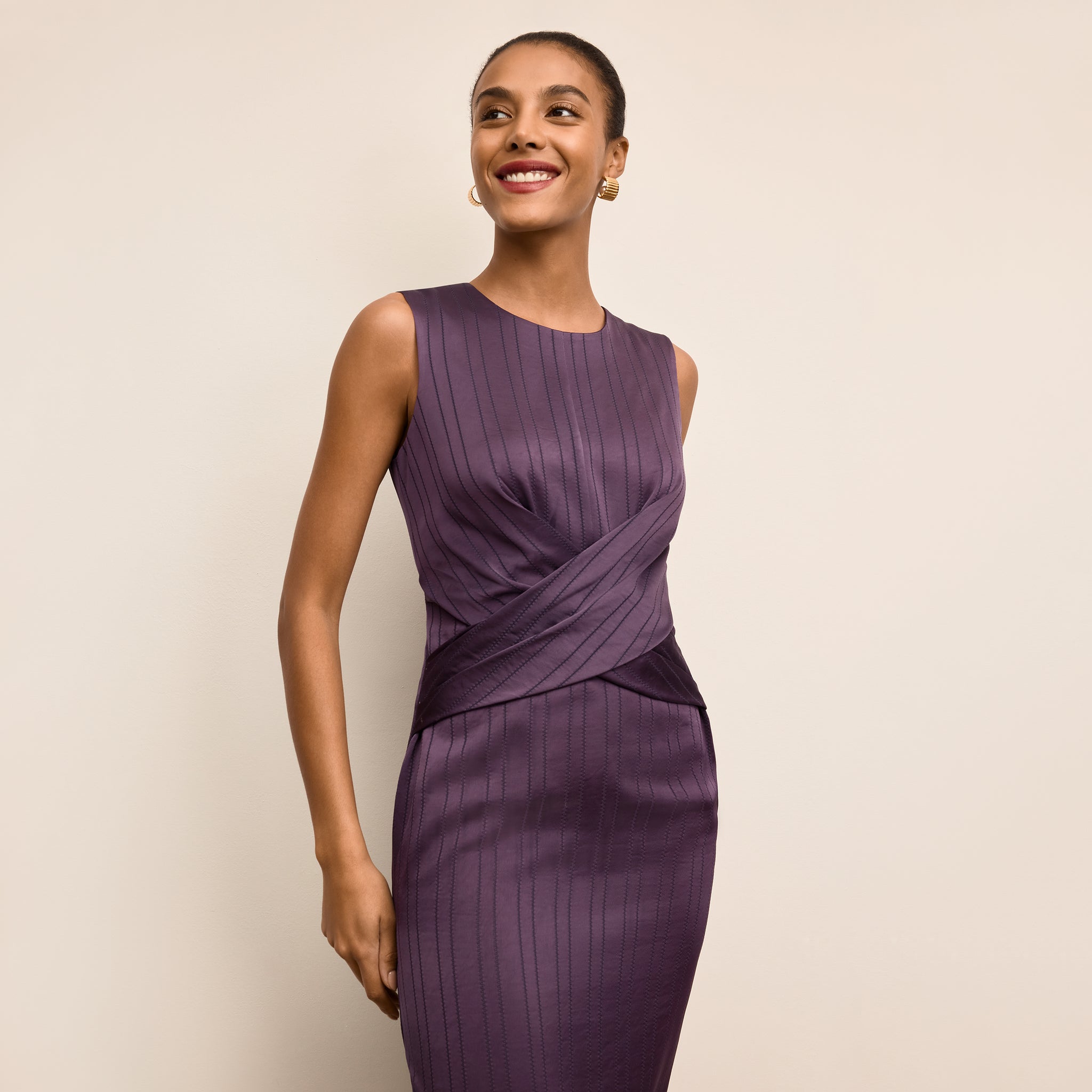 Gabriette Dress - Luxe Pointelle :: Deep Plum – M.M.LaFleur