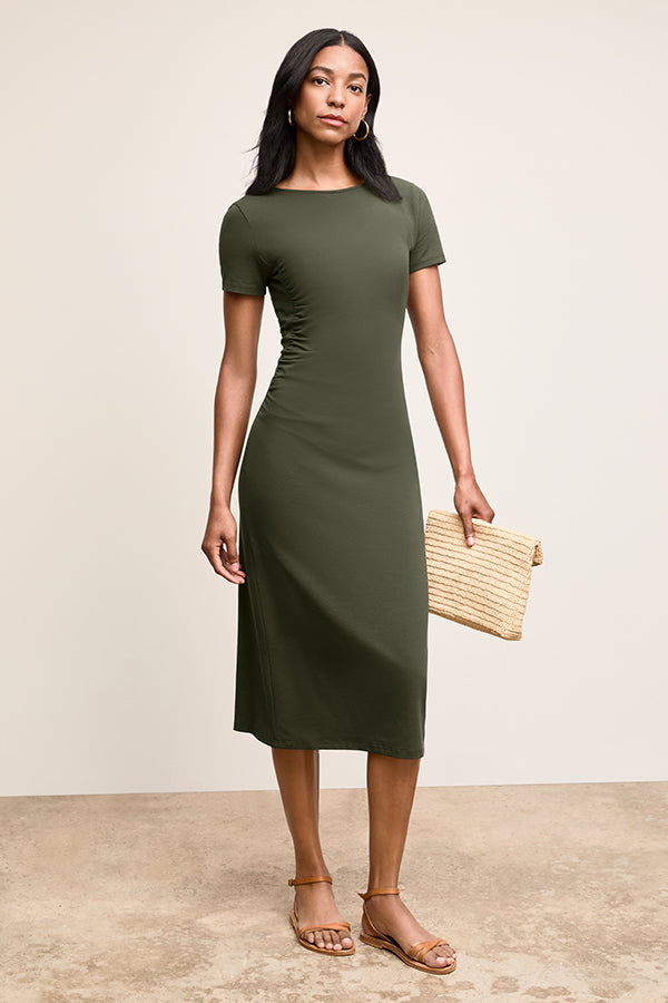 Glenda Fancy T-Shirt Dress - Pima Cotton Jersey :: Rosin – M.M.LaFleur