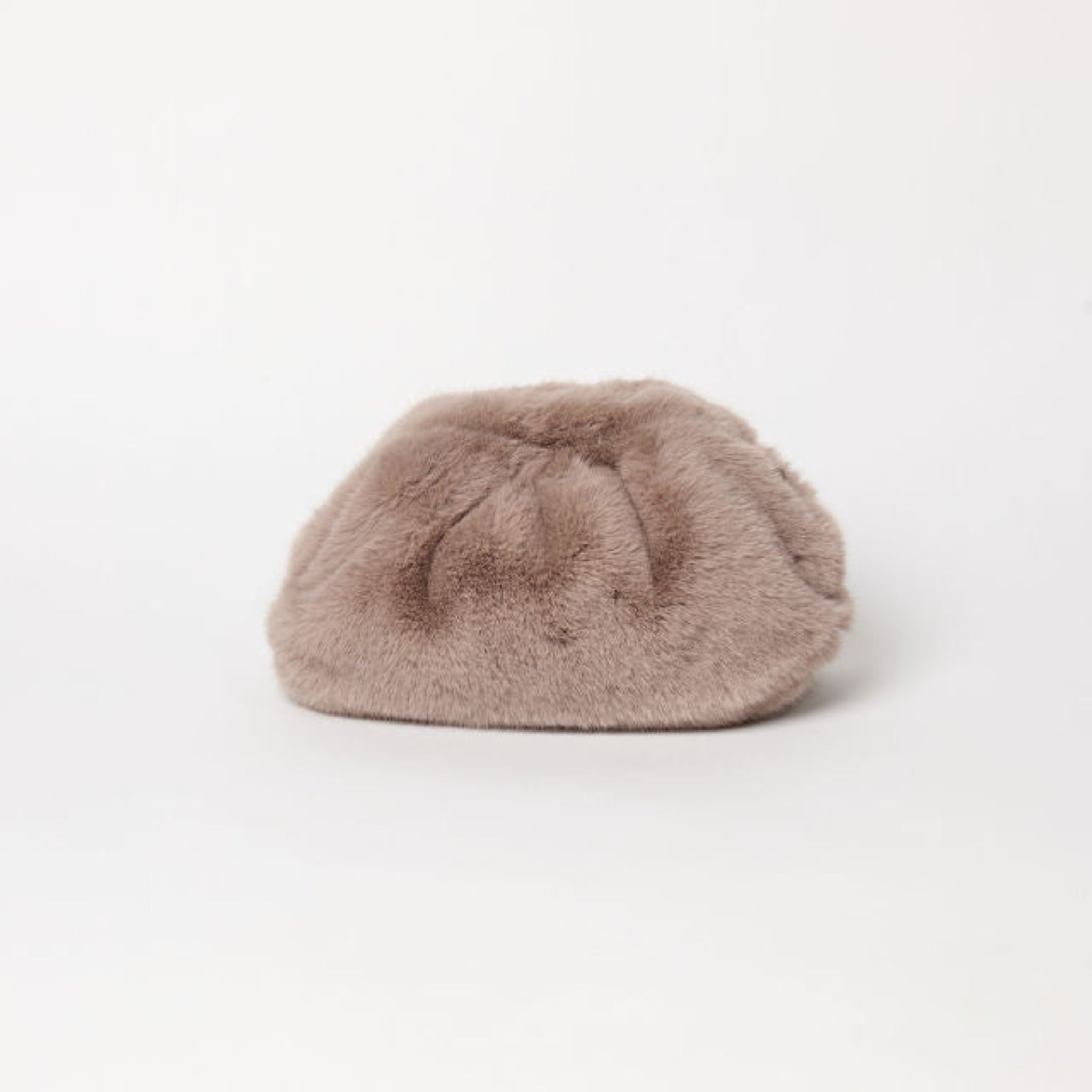 Brown fur bag on a white background