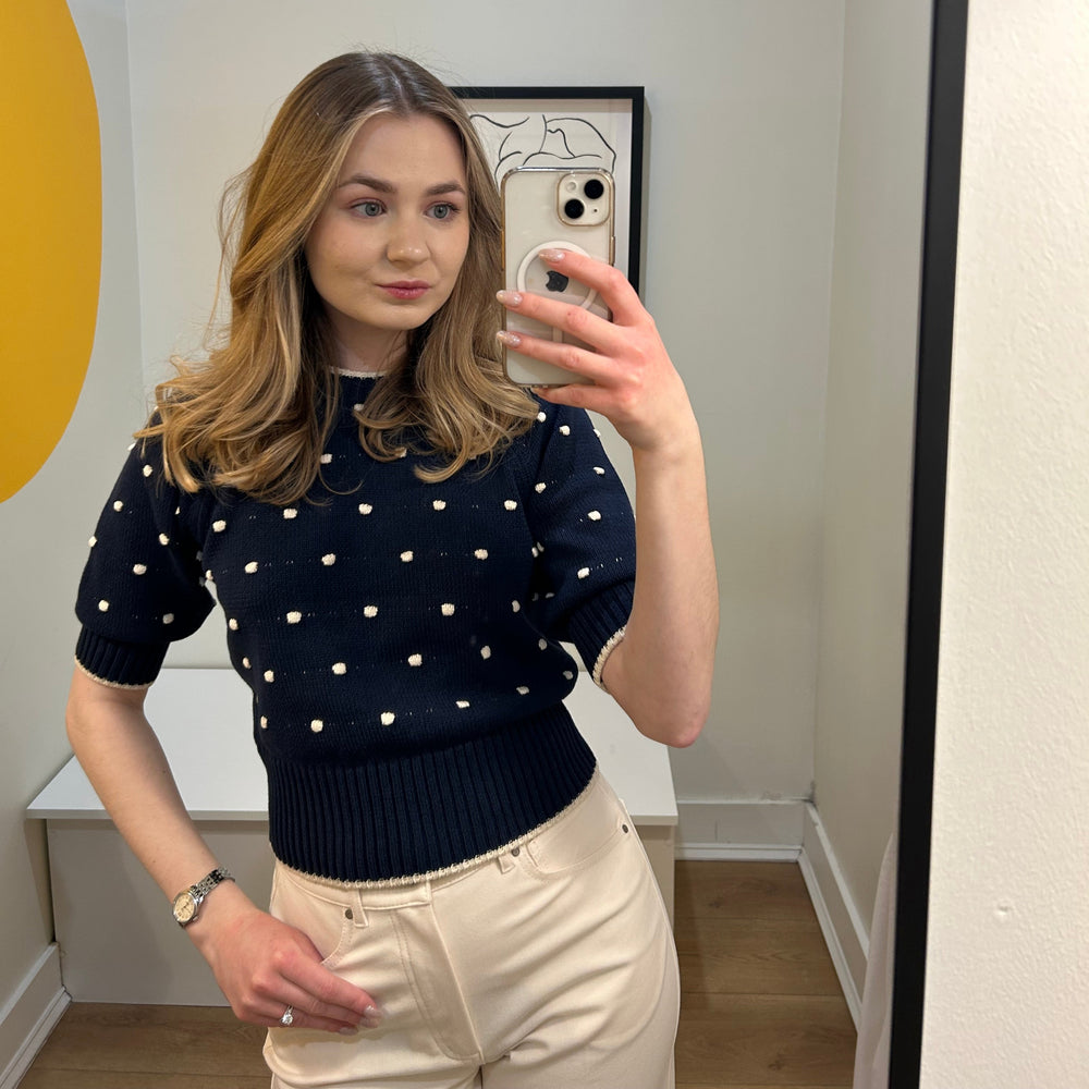 image of a woman wearing the celina sweater