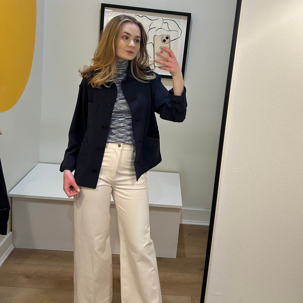image of a woman wearing the steffi jacket