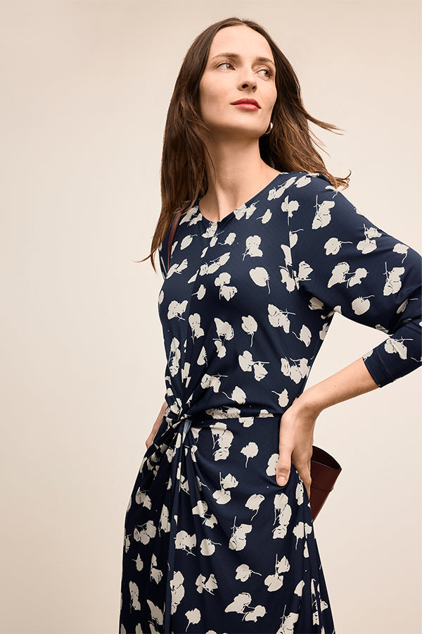 M.M.LaFleur Women's JAE Ruched Dress Printed Jersey - Petal Print