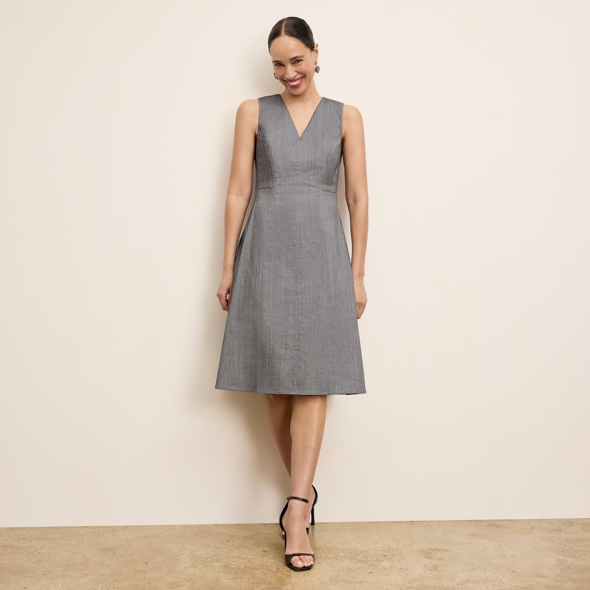 Jaycie Easy Dress - Cotton Viscose :: Harbor Blue, 20 Jaycie Easy Dress - Cotton Viscose :: Harbor Blue, 20