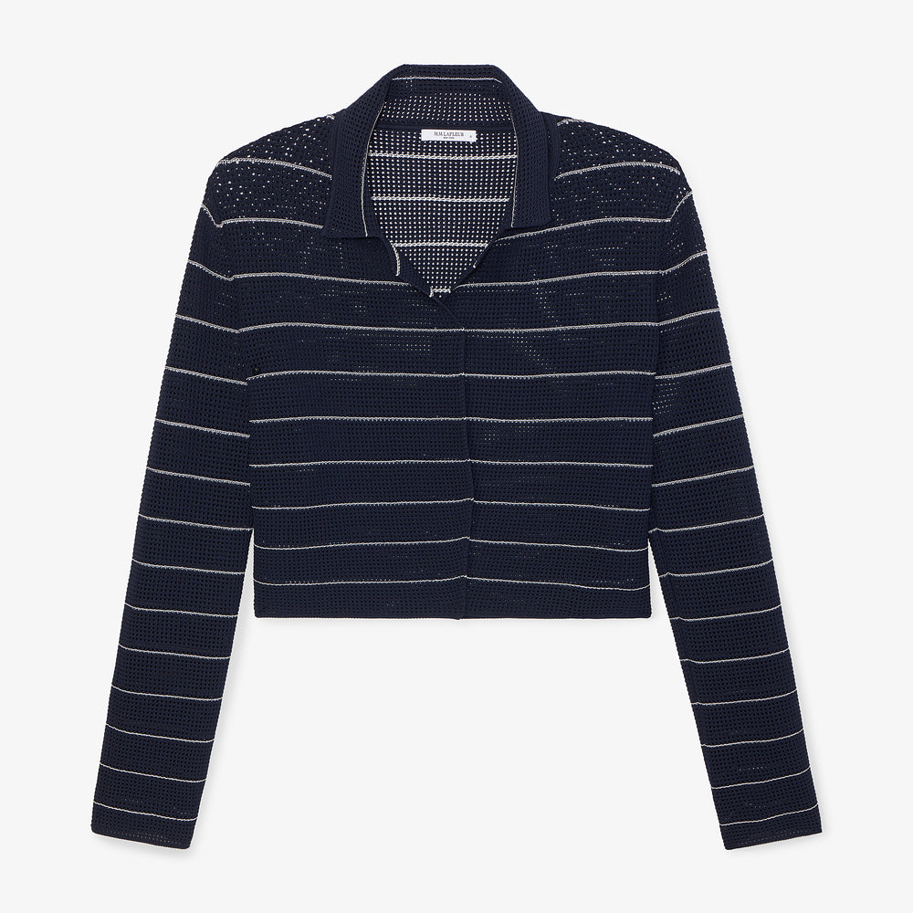 packshot image of the jolie jardigan in dot knit