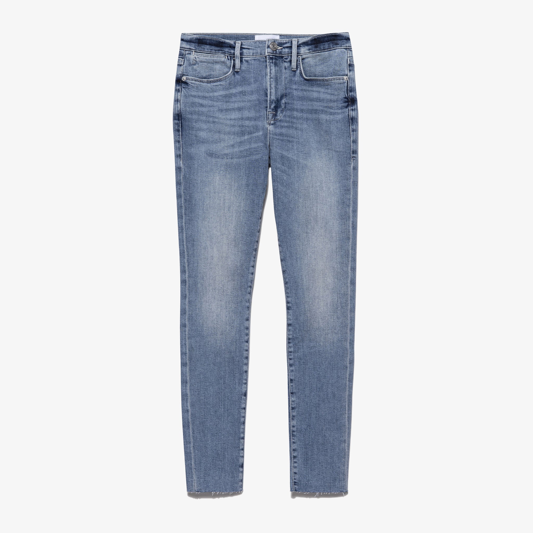 packshot image of the FRAME Denim Le High Skinny Raw After Jean in Galeston