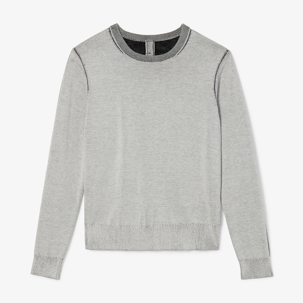 Packshot image of the larissa sweat in light gray/ivory