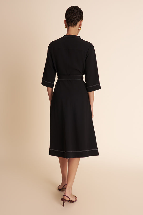 Maaza Travel Dress - OrigamiTech :: Black – M.M.LaFleur