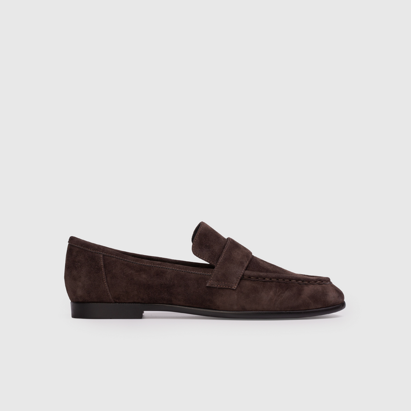 Black Suede Studio Arrow Loafer