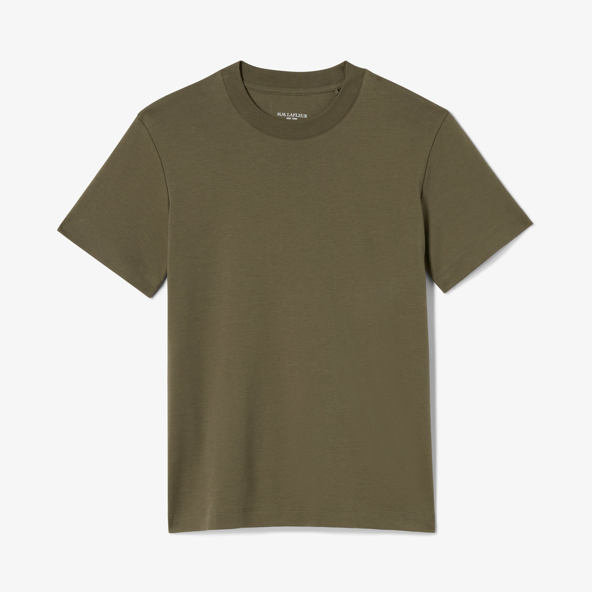Green t-shirt on a white background