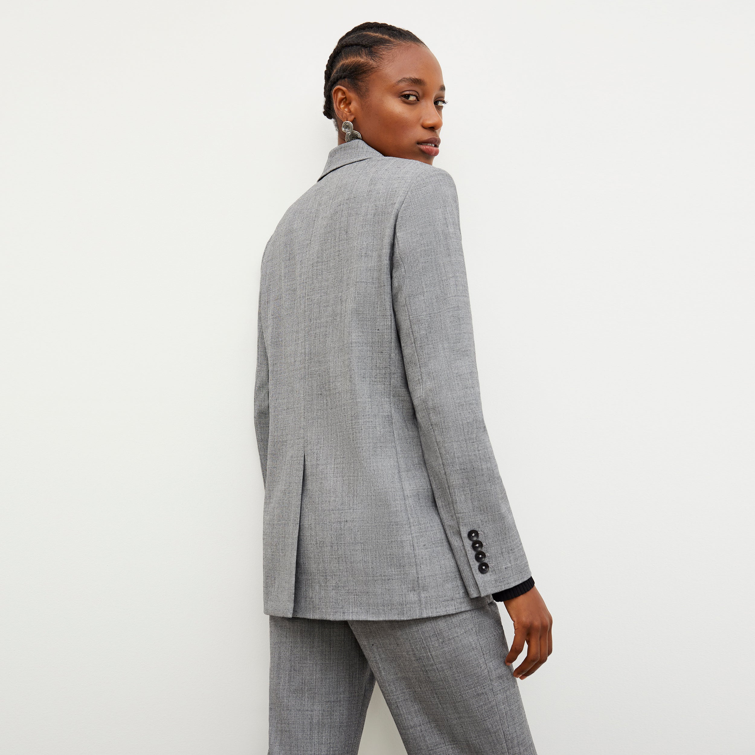 Kelsey Dress - Sharkskin :: Black / White