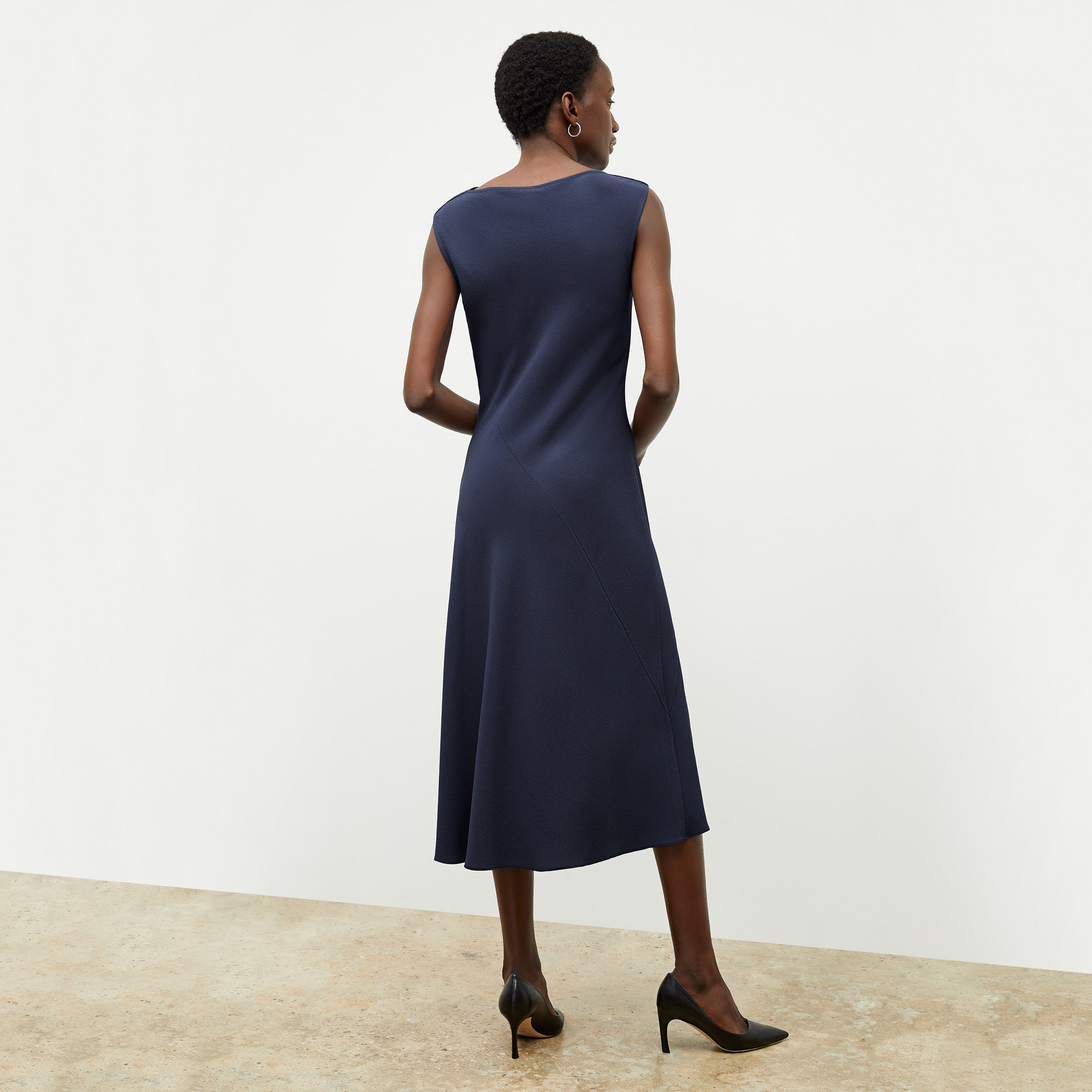 Priya Dress - Eco Heavy Soft Wave :: Caspian Blue – M.M.LaFleur