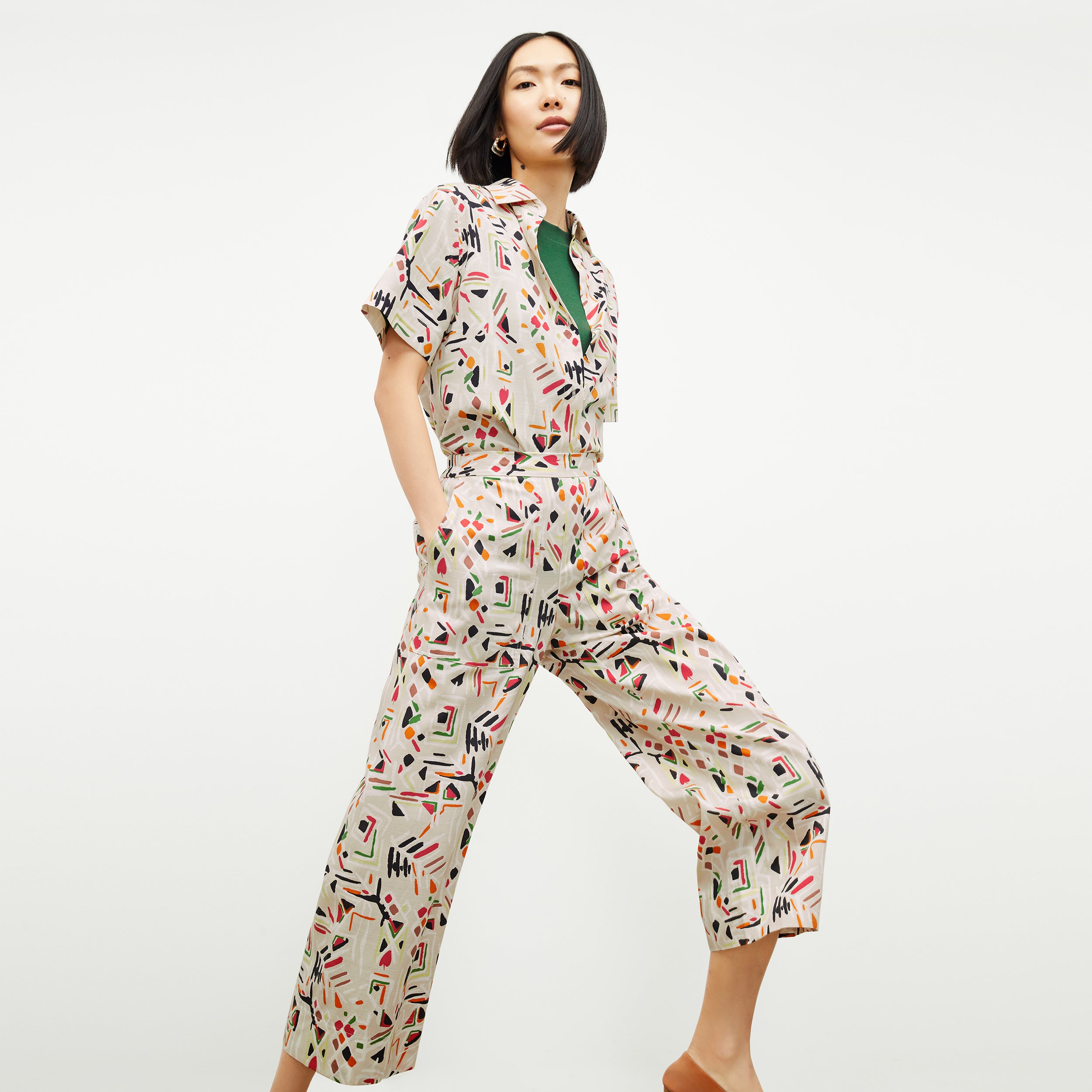 Madelyn Pull-On Pant - Airy Cotton :: Savannah Print