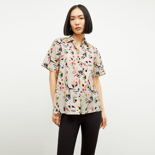 Livingston Shirt - Airy Cotton :: Rhythm Print – M.M.LaFleur