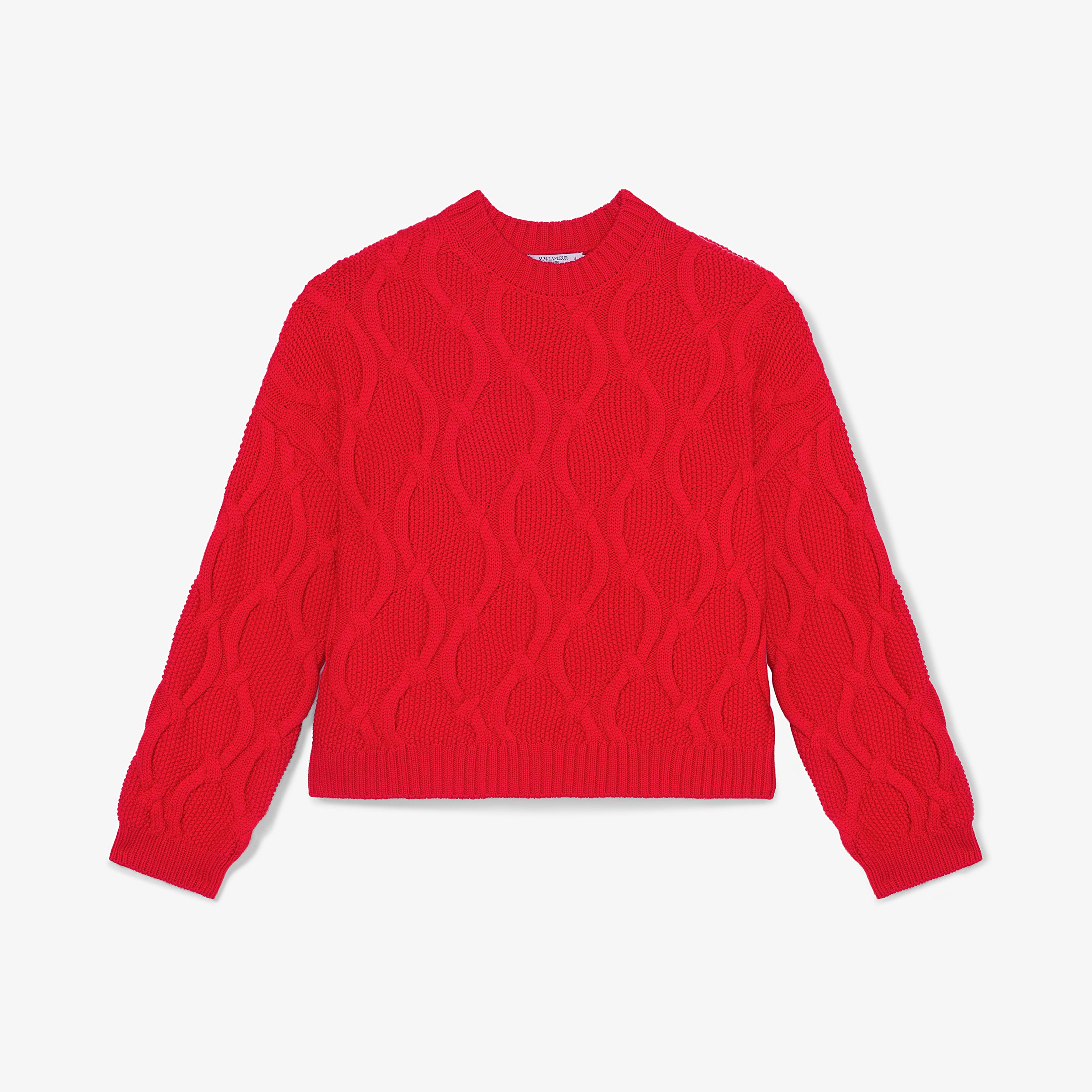 Kiki Sweater Cable Knit Strawberry M M LaFleur Kiki Sweater Cable Knit Strawberry M M Lafleur