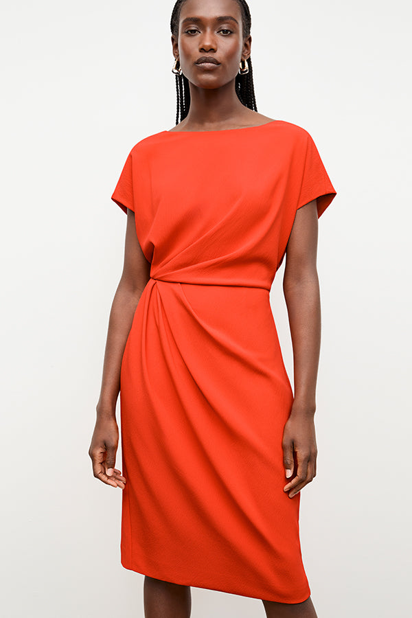 bright coral formal dress Bright Coral Corset Style Prom Dress  Rosies Closet