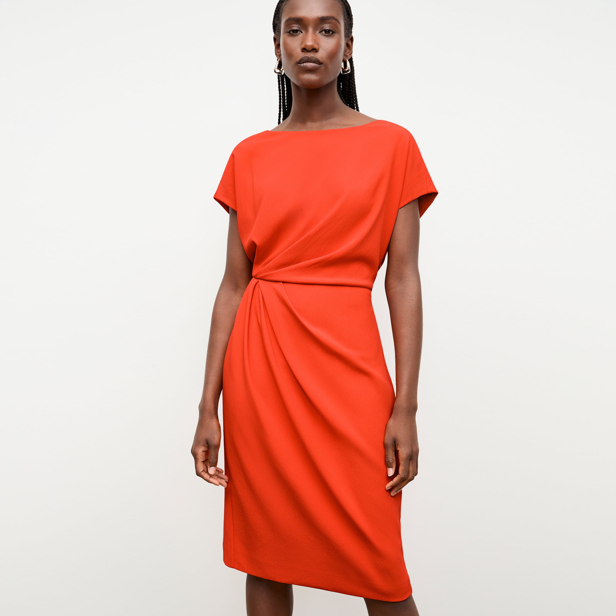 M.M.LaFleur Women's Jillian Dress - Eco Heavy Soft Wave - Bright Coral M.M.LaFleur Women's Jillian Dress - Eco Heavy Soft Wave - Bright Coral