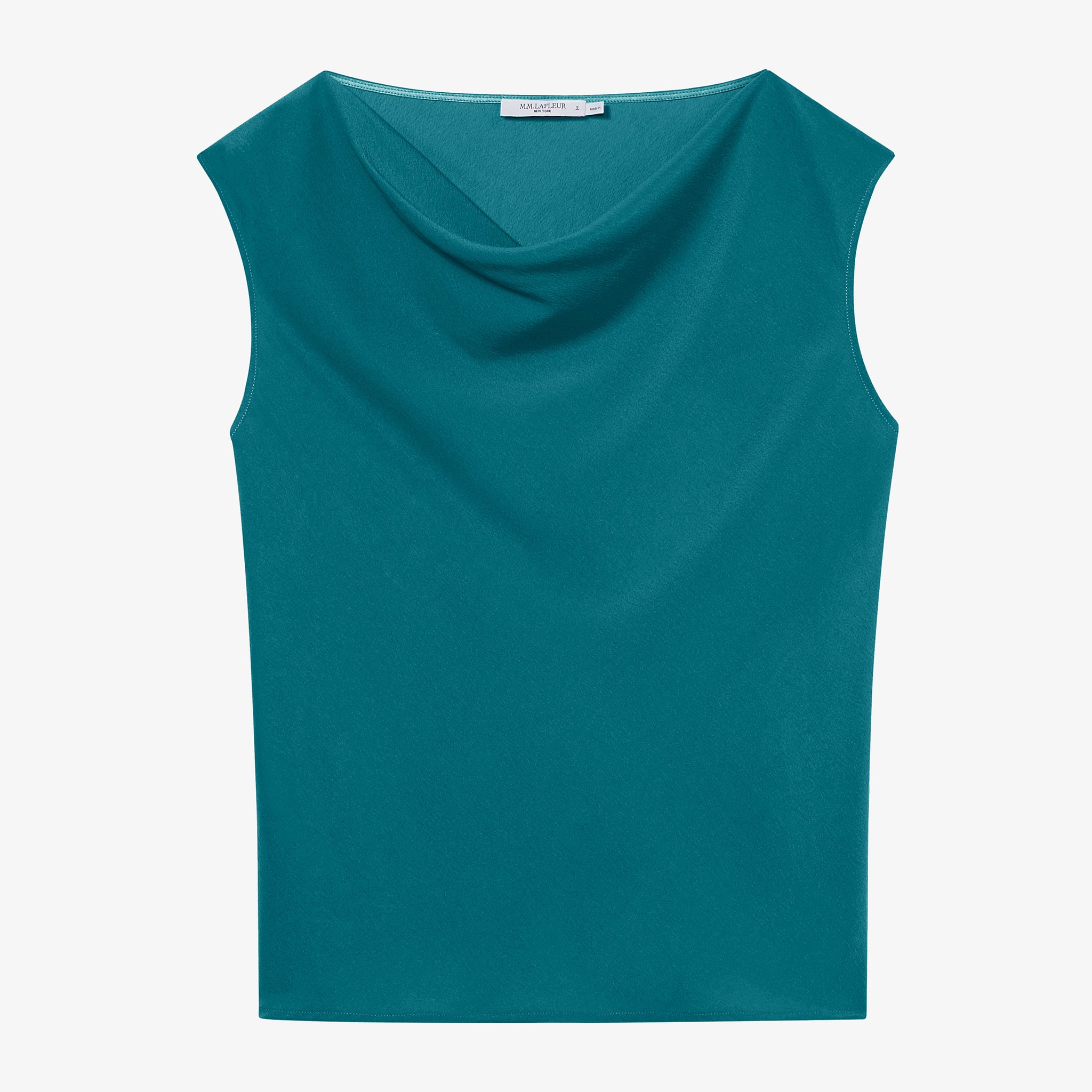 packshot image of the nora top in mineral blue