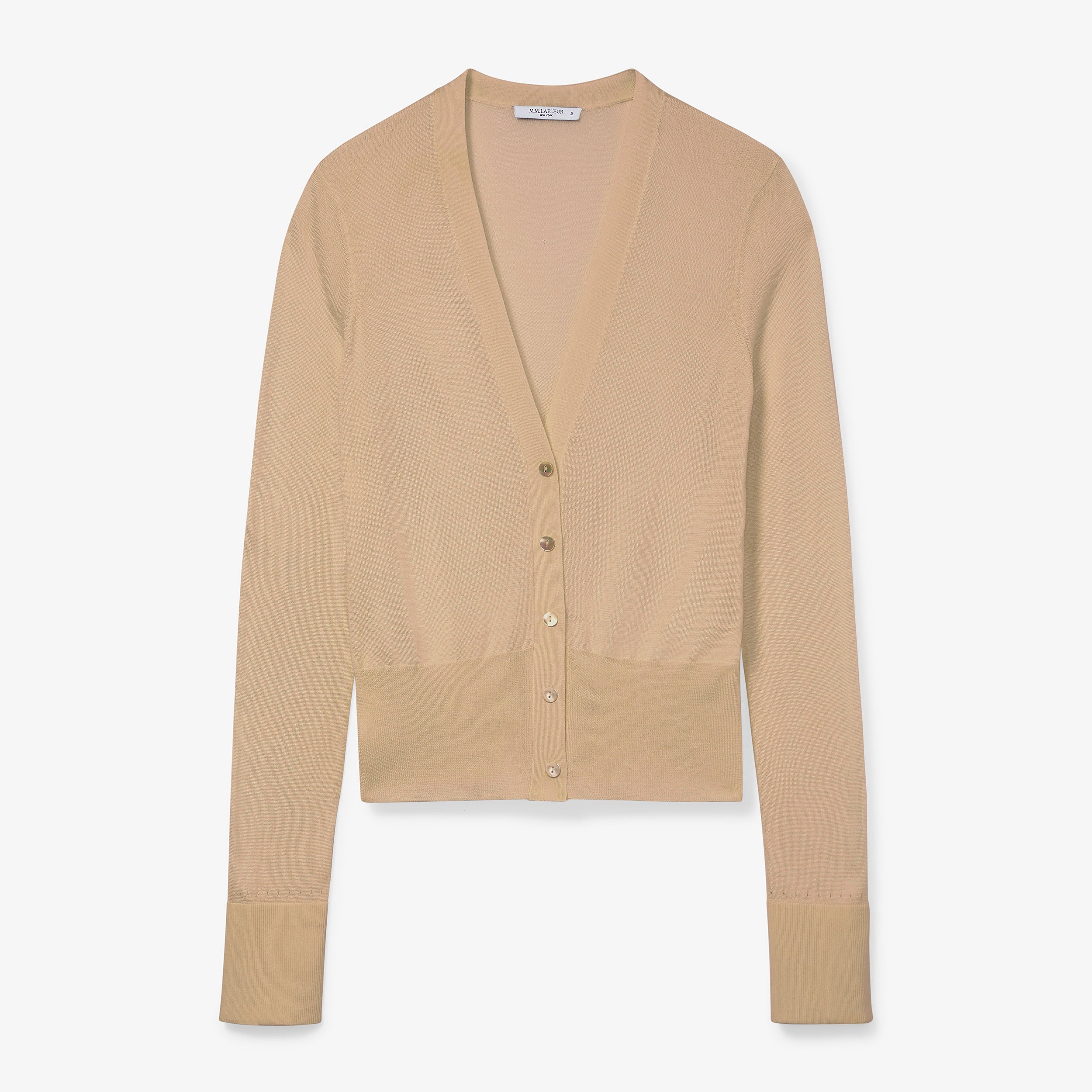 Rory Cardigan - Silk Jersey :: Camel – M.M.LaFleur