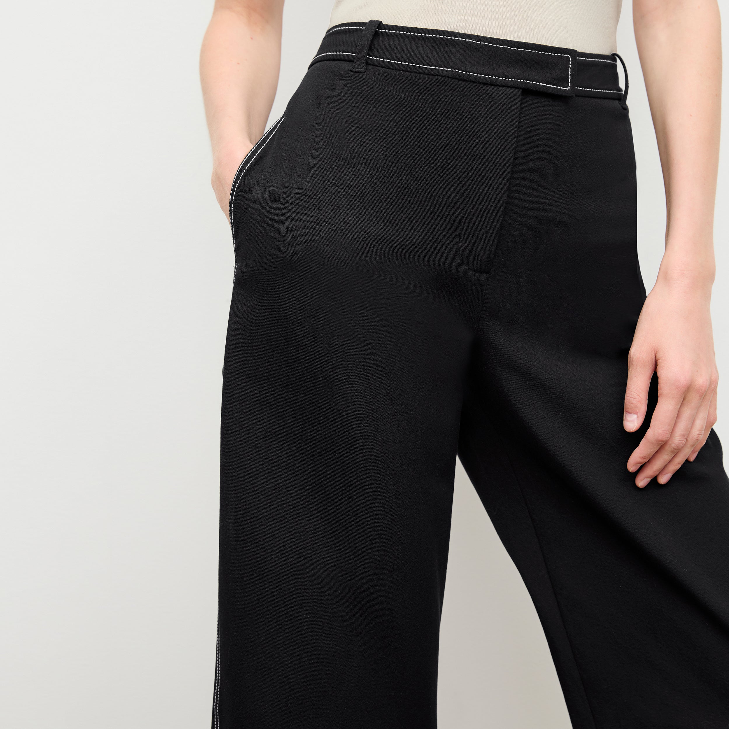 Abby Jean - Contrast Stitch Eco Better Than Denim :: Oregano