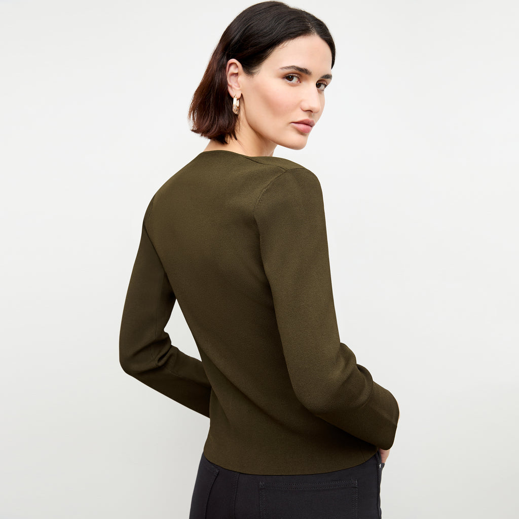 Jin Top - Jardigan Knit :: Dark Elm – M.M.LaFleur