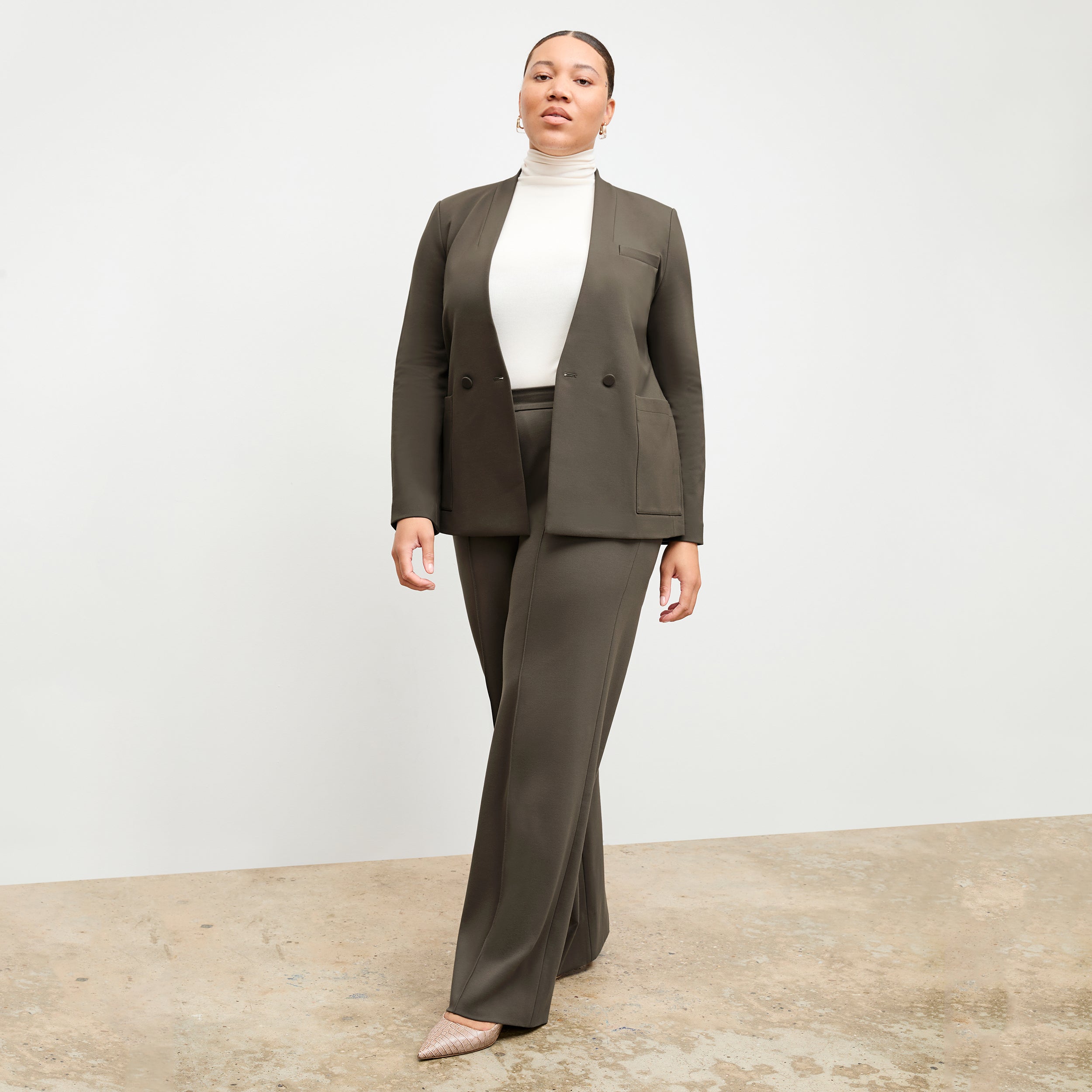 Jordan Straight-Leg Trouser - Butter Ponte :: Dark Navy main image 1