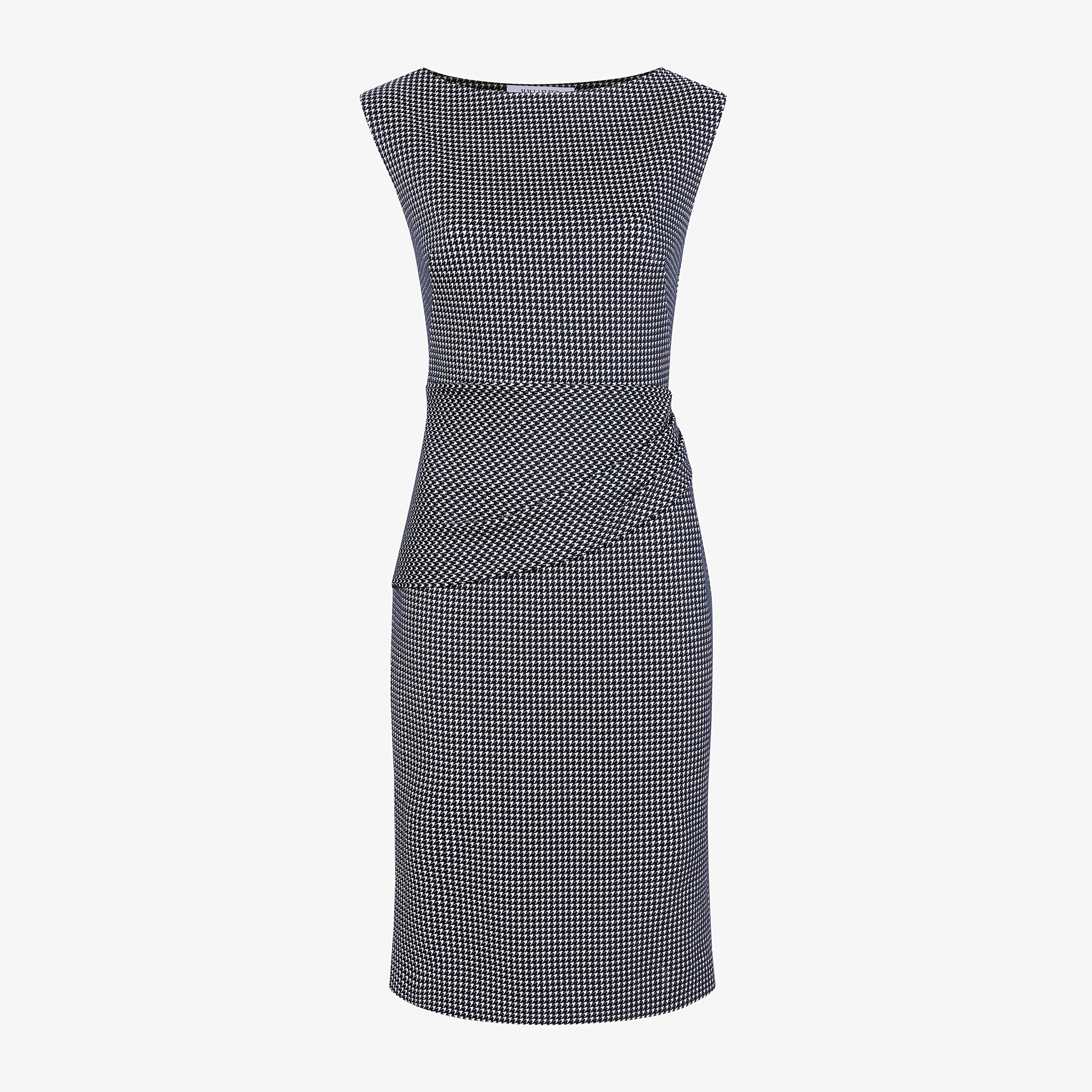 packshot image of the maisie dress in stretch houndstooth