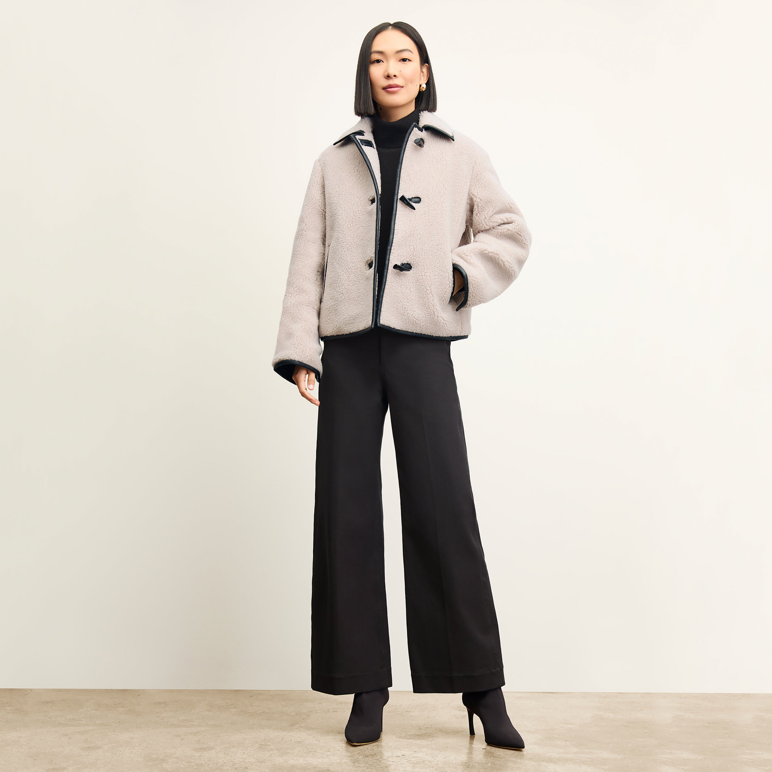 Eli Jacket - Sherpa Knit :: Travertine – M.M.LaFleur