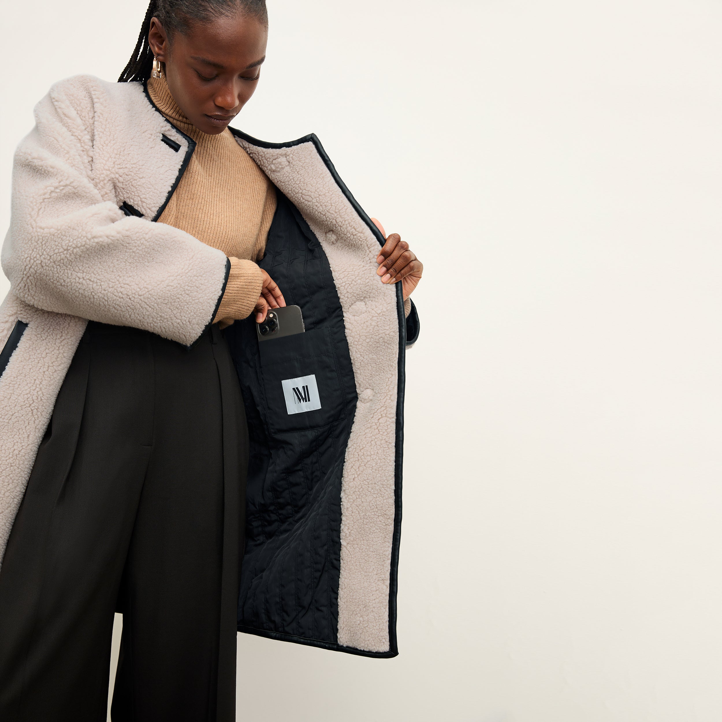 Eli Jacket - Sherpa Knit :: Travertine