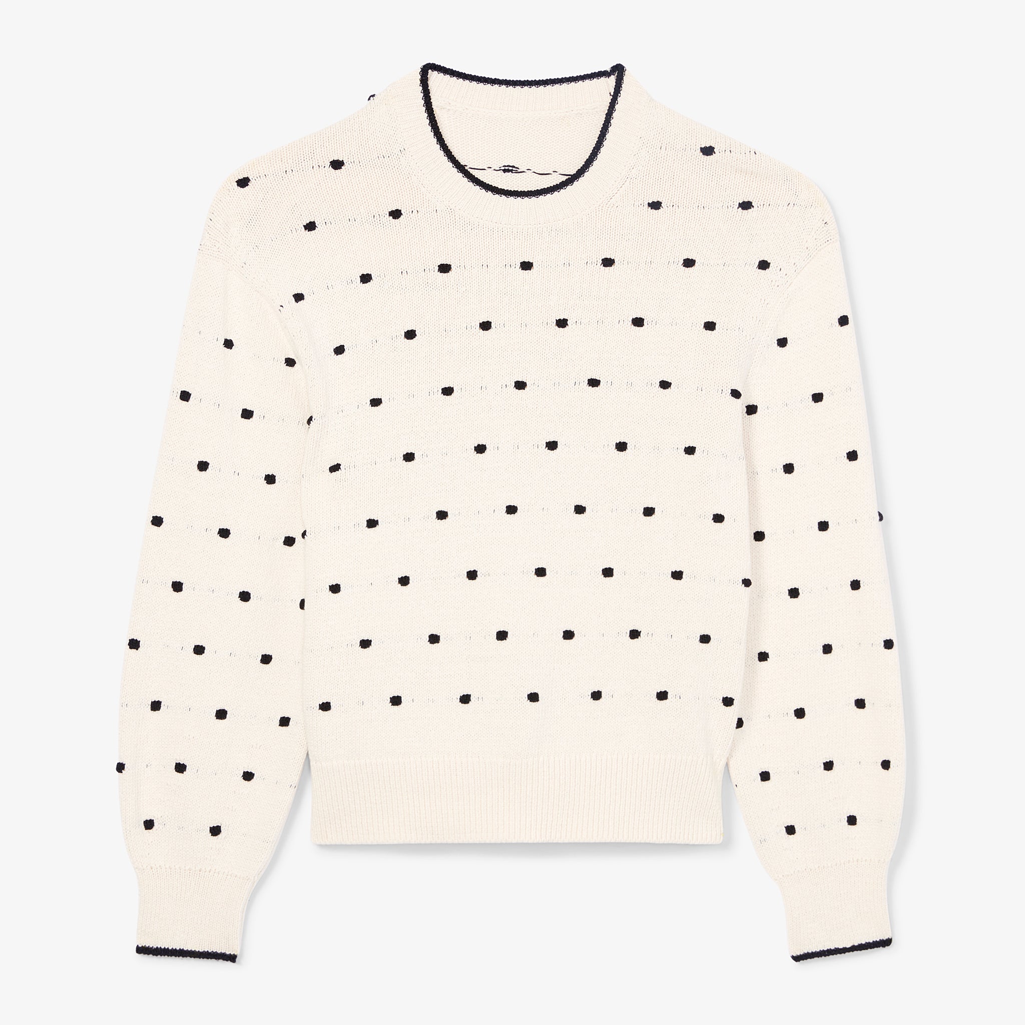 packshot image of the kim sweater in dot knit