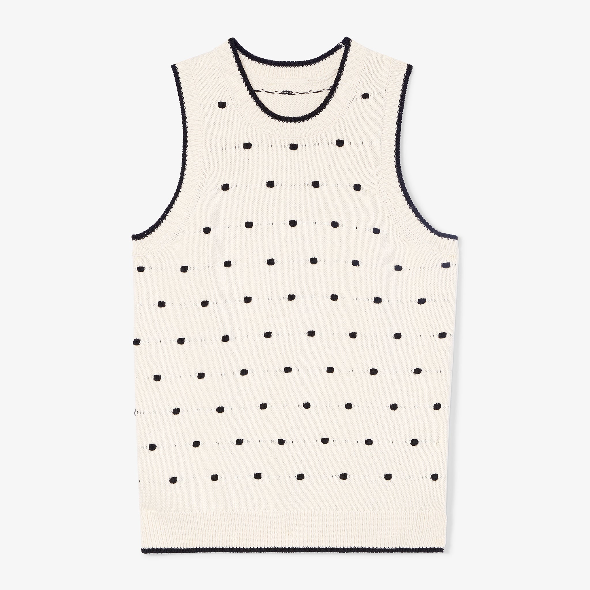 packshot image of the patty top in dot knit