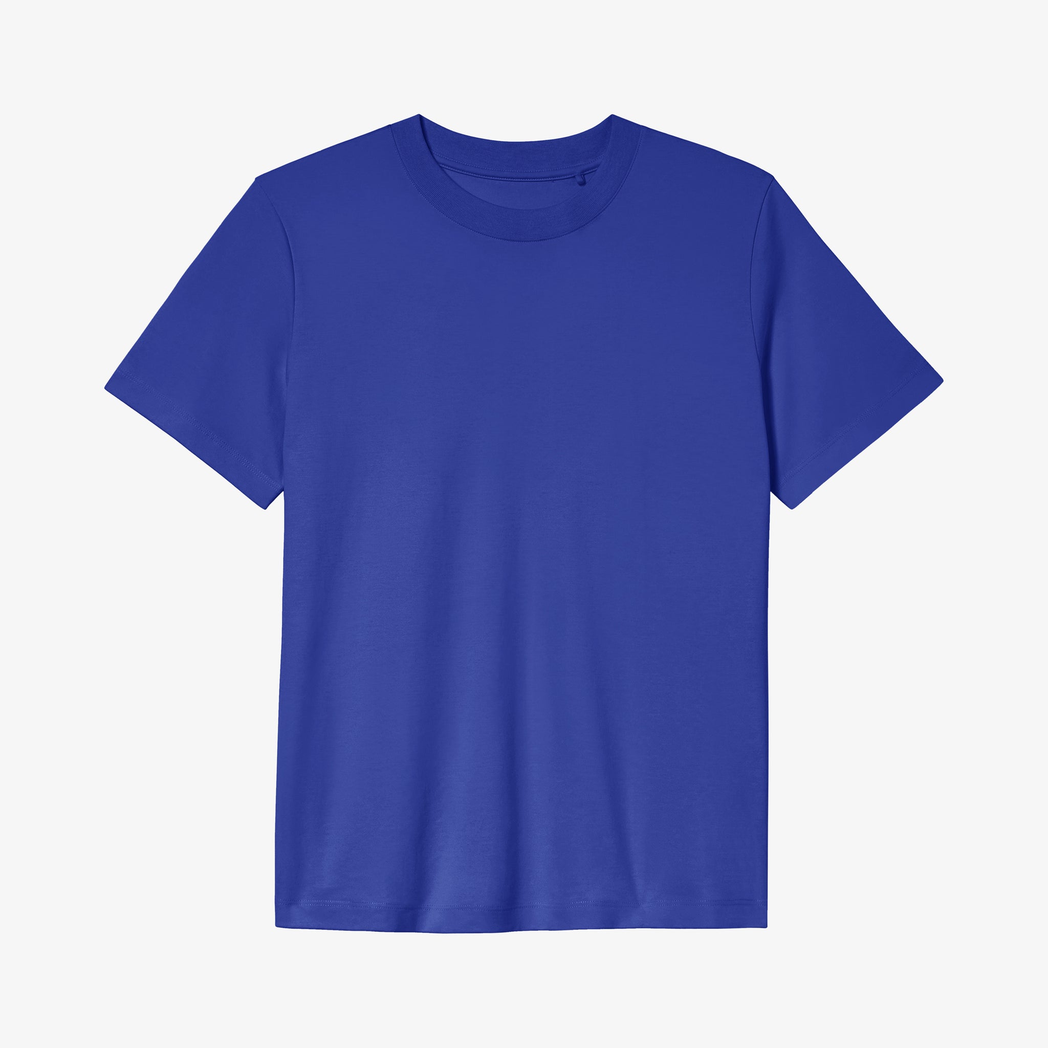 packshot image of the leslie t-shirt in bright indigo